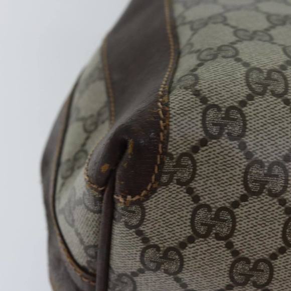 GUCCI GG Supreme Mini Boston Bag PVC Beige Auth ki4575 - Picture 16 of 16